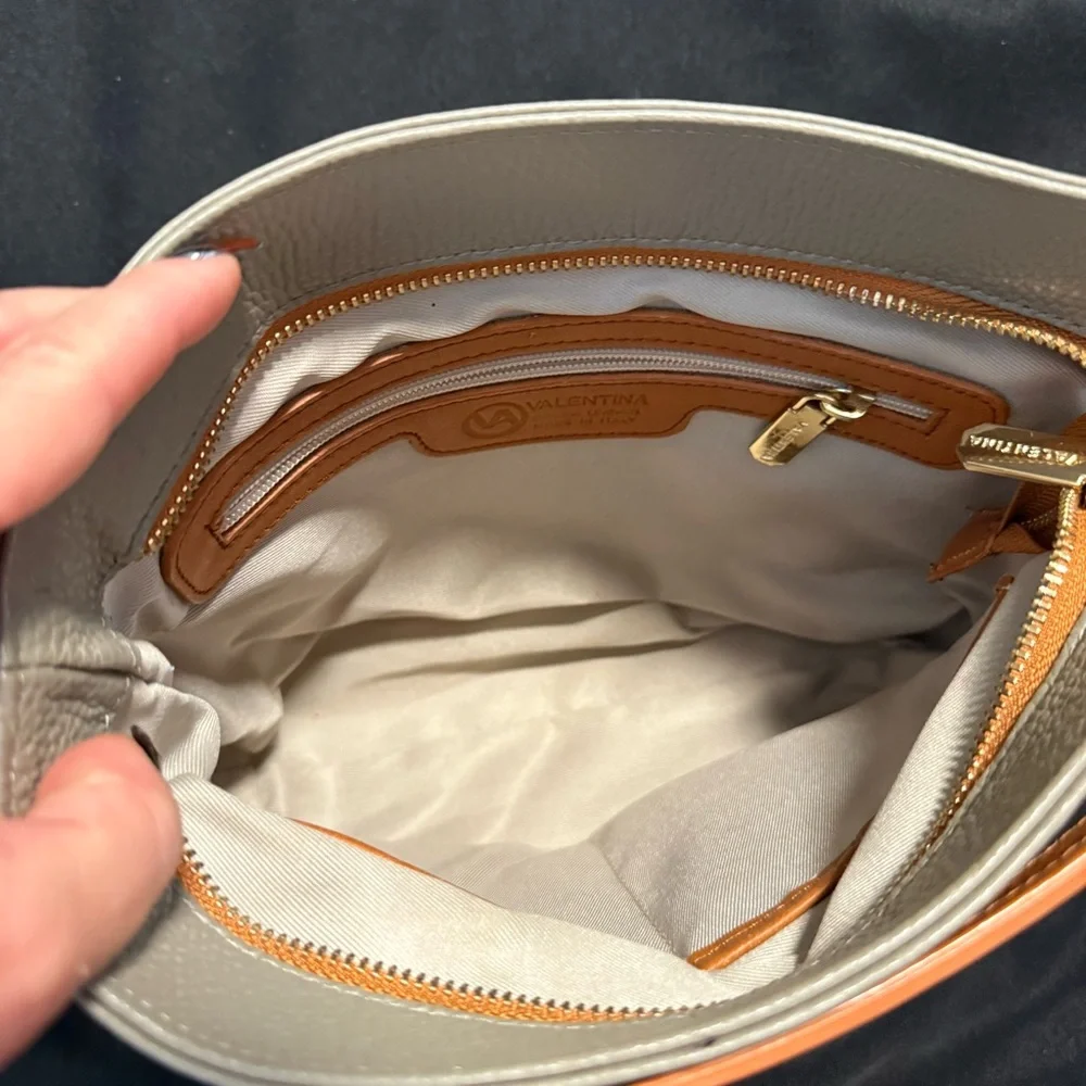 Valentina Raffia &‎ Leather Shoulder Bag – Two-Tone Summer Purse Made In Italy